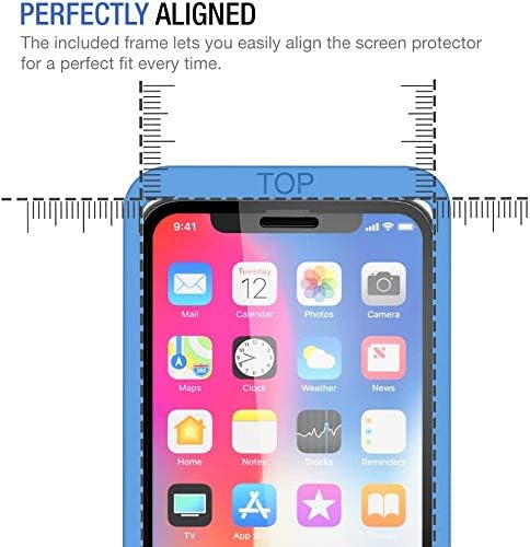 JZG Glass Screen Protector Designed for iPhone 11 Pro/iPhone Xs [Edge to Edge Coverage] Full Protection Durable Tempered Glass Compatible iPhone X/XS/11 Pro [Guidance Frame Include] - Pack of 3