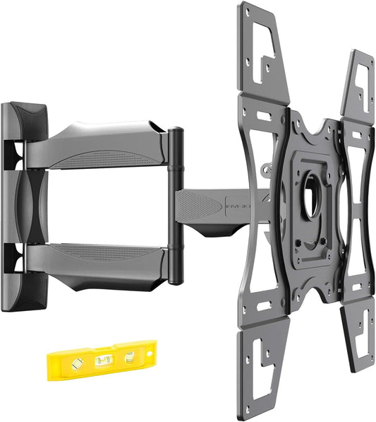 JZG TV Wall Mount Bracket with Tilt and Swivel 20 Inch Articulating Arm/Ultra Slim 1.8-Inch Wall Profile for Most 26-55 Inch LED/LCD/Plasma/4K/3D & Curved Screens (HDTV-L)