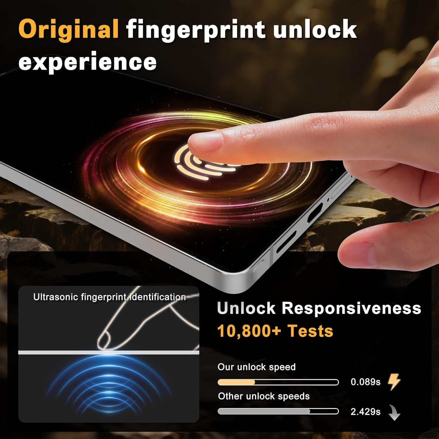 JZG 2+2 Packs for Samsung Galaxy S25 Ultra Screen Protector with Camera Lens Protector, 9H Tempered Glass, Auto Dust Removal, Fast Alignment Tool, Bubble Free, Case Friendly