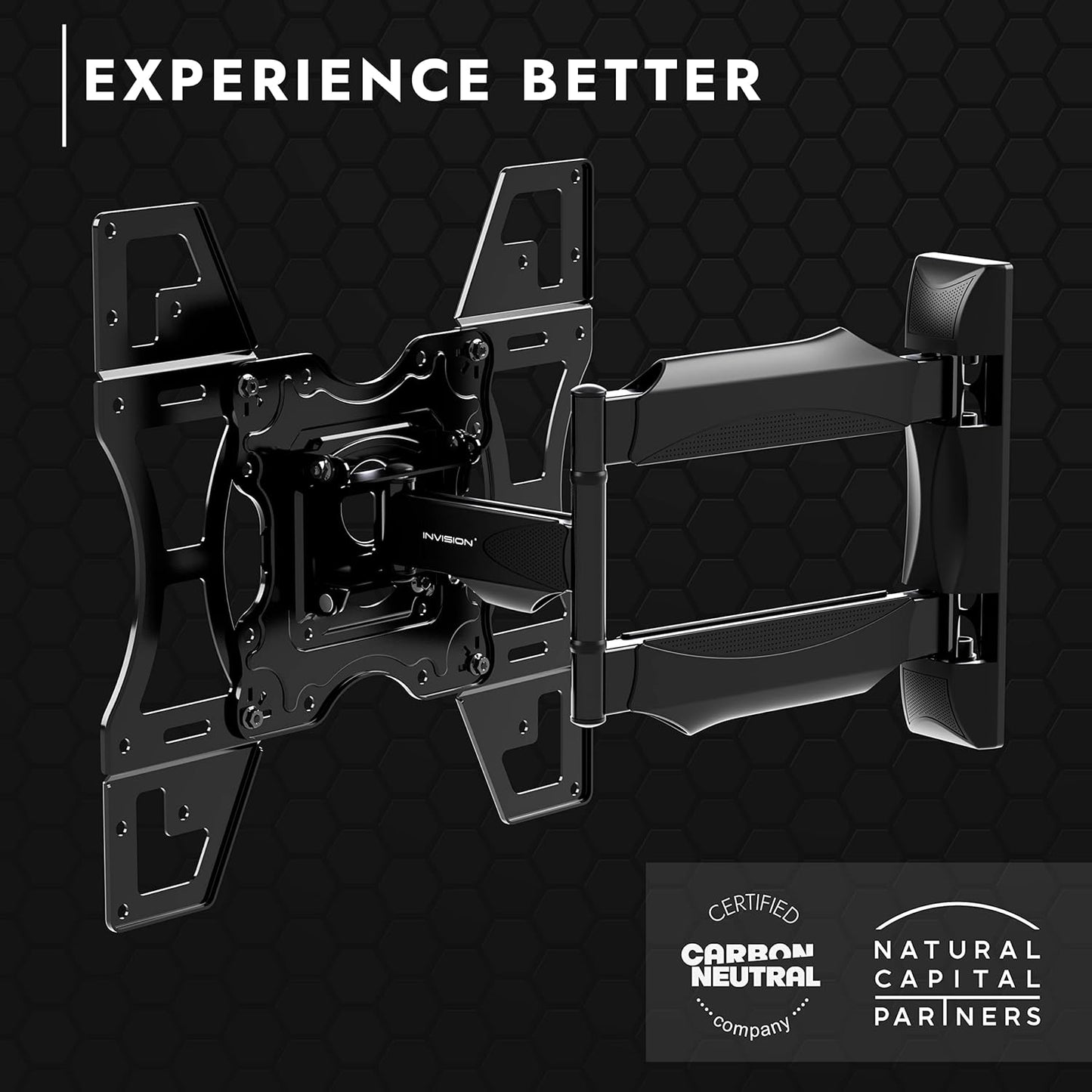 JZG TV Wall Mount Bracket with Tilt and Swivel 20 Inch Articulating Arm/Ultra Slim 1.8-Inch Wall Profile for Most 26-55 Inch LED/LCD/Plasma/4K/3D & Curved Screens (HDTV-L)