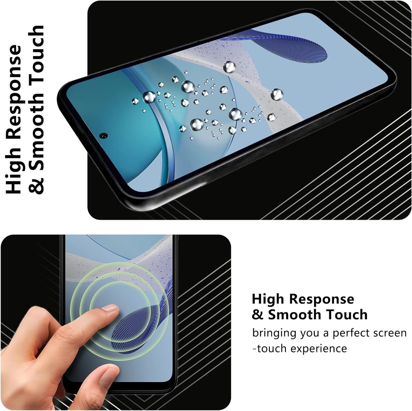 JZG For Motorola Moto G 5G 2023 Screen Protector,3 Front Tempered Glass,High Clarity,Anti-Shatter,Bubble Free,Touch Sensitive,for Moto G 5G 2023