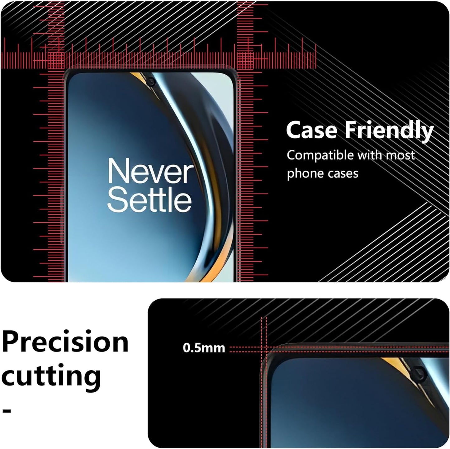 JZG 3 Pack for OnePlus Nord N30 5G Screen Protector, 3 Tempered Glass, High Clarity, Anti-Shatter, Bubble Free