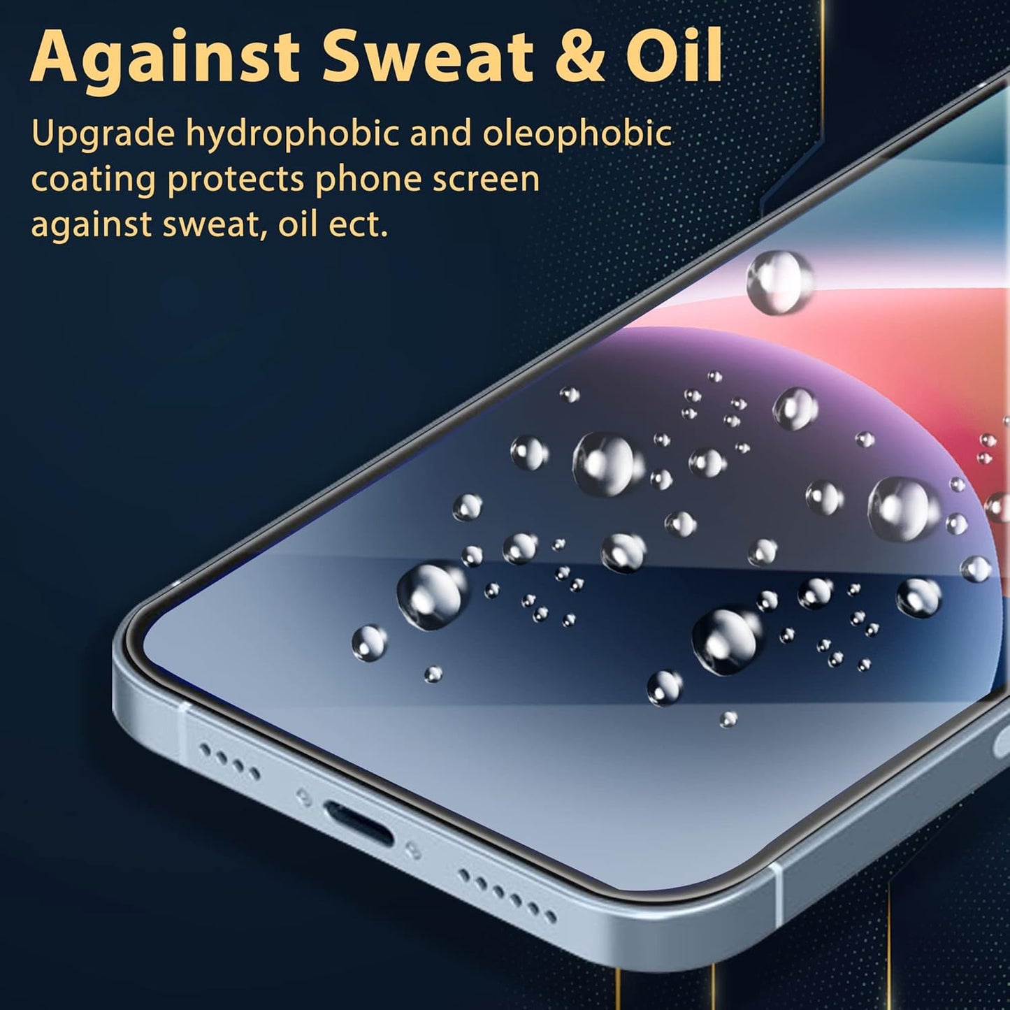 For iPhone 14 Pro Screen Protector [2+2+1Pack] 2 Tempered Glass with 2 Pack Camera Lens Protector,Case-Friendly,Easy Installation,Bubble Free，Easy to locate