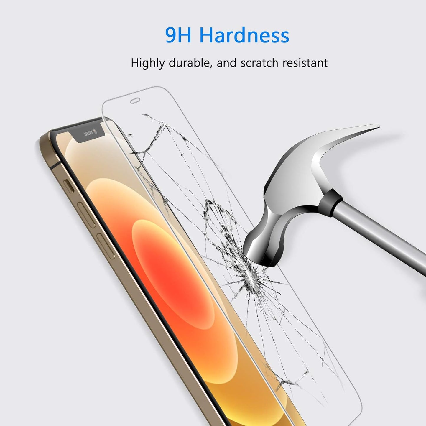 [4Pack] JZG 6.1 Compatible with iPhone 12 Screen Protector,Tempered Glass Screen Protector for iPhone 12 Pro 6.1 inch (4-Pack)