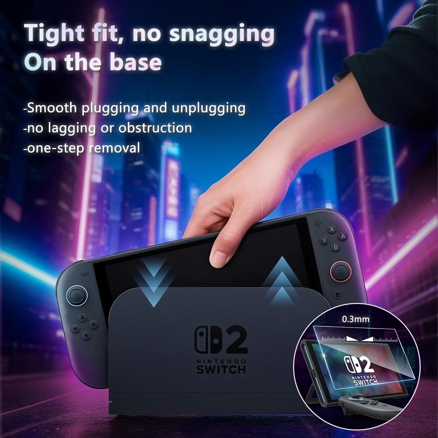 JZG 2 Pack Tempered Glass Screen Protector for Nintendo Switch 2 (2025), Auto Alignment Kit, Bubble Free Installation, Touch Sensitive, Ultra Clear HD Anti Scratch, Dust Removal