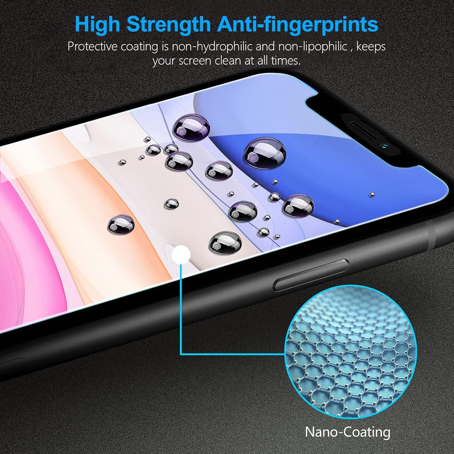 JZG 3 Pack Screen Protector Compatible with iPhone 11, iPhone XR with Positioning Aid, 9H Super Hardness, Bubble-Free and Scratch-Resistant