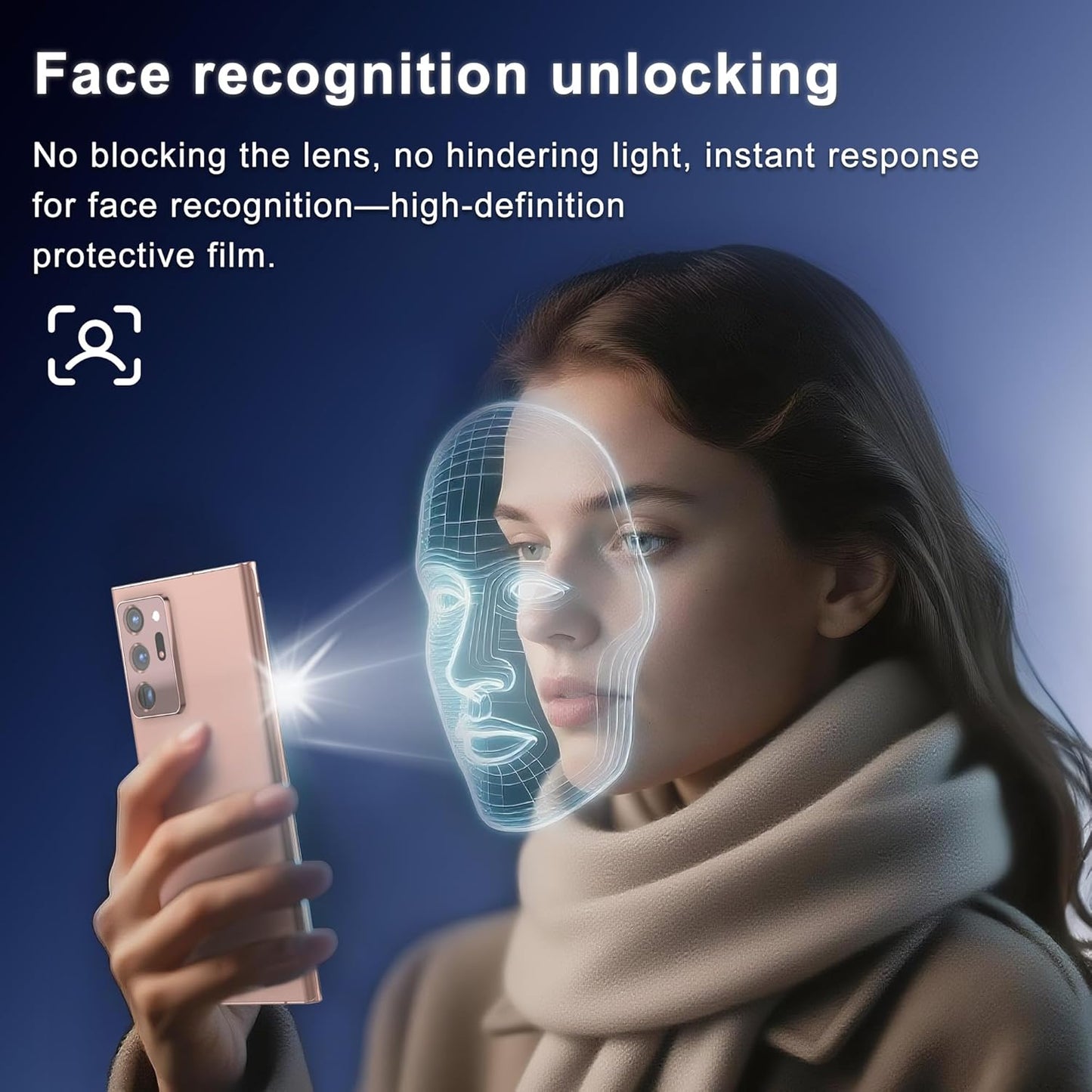 JZG 2 Pack Privacy Screen Protector for Samsung Galaxy Note 20 Ultra, Anti Spy Note 20 Ultra Soft Film With Fingerprint Compatibility, Bubble Free