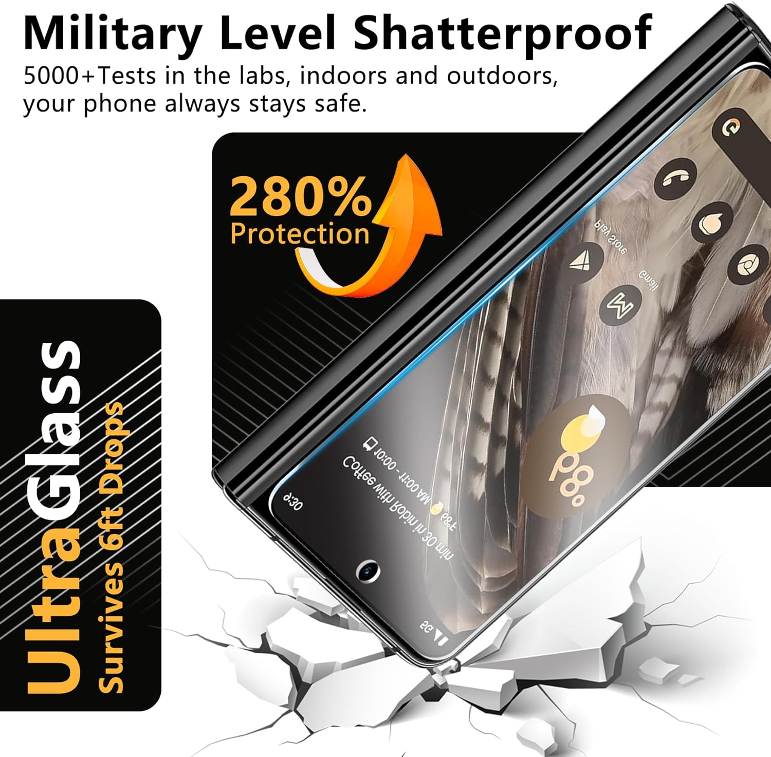 2-Pack Case Friendly Tempered Glass Screen Protector – HD Clear – 9H Hardness – Bubble Free